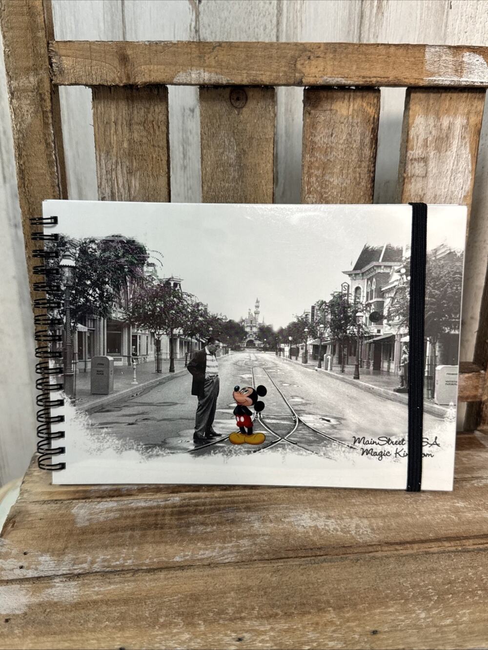 Vintage New Disney Parks Walt And Mickey On Main Street USA Lined Journal